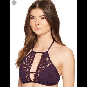 🔺SOLD🔺BECCA Captured High Neck Crochet Bikini Top